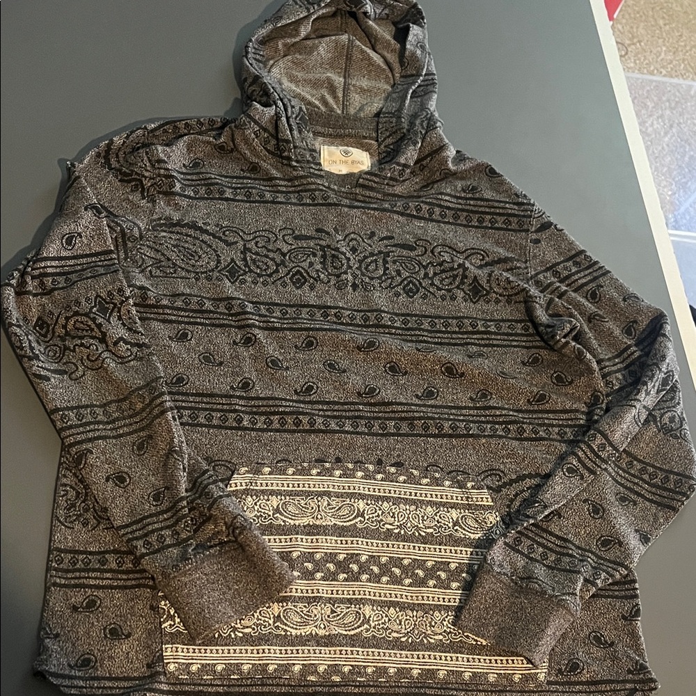 On the Byas Gray Patterned Hoodie